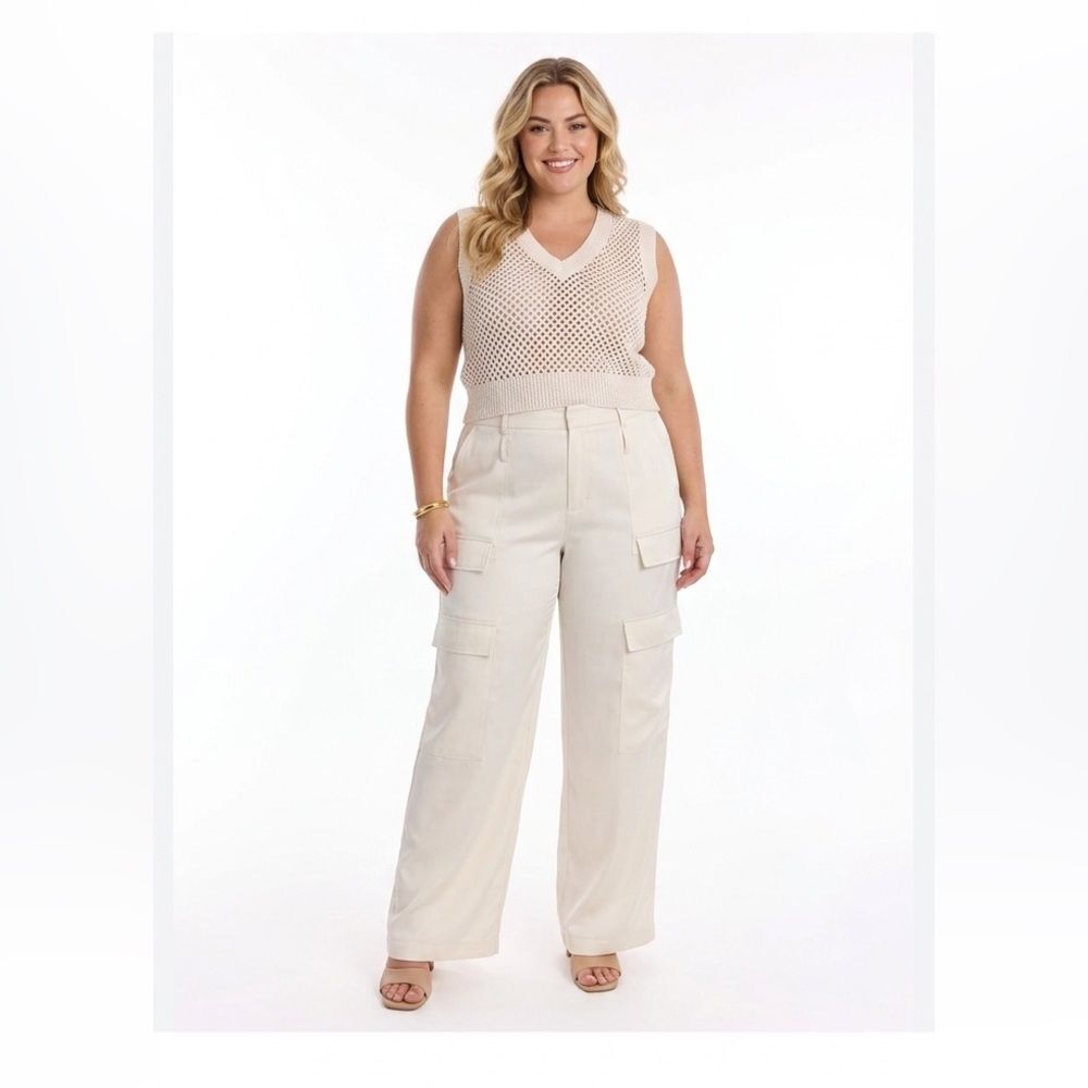 The Milan Pant | Silky Satin Cargo size 16